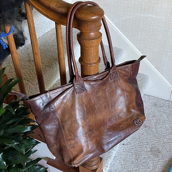 BED STU Perfect Fall Brown Leather Cersei Tote Bag - Picture 5 of 17